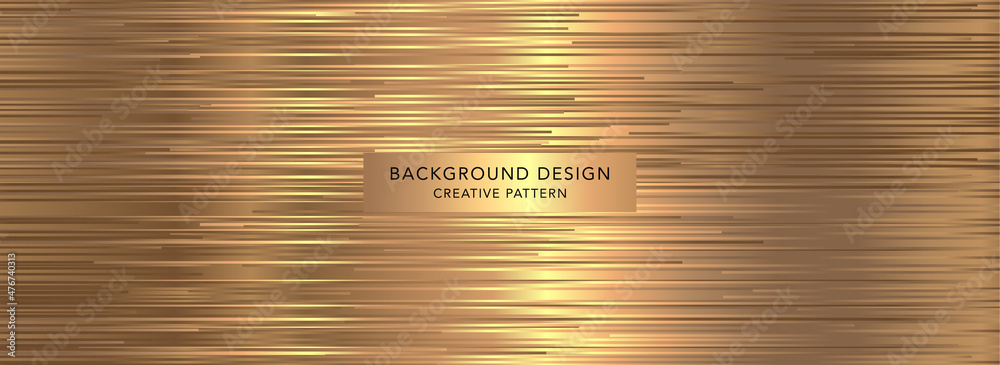 Premium background design (banner) with gold line pattern (glitch texture). Luxury vector template for formal invite, voucher, prestigious gift certificate, golden ticket - obrazy, fototapety, plakaty 