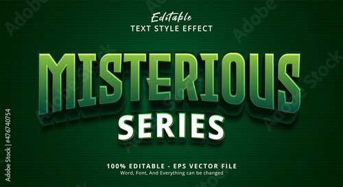 Editable text effect, mysterious series game style