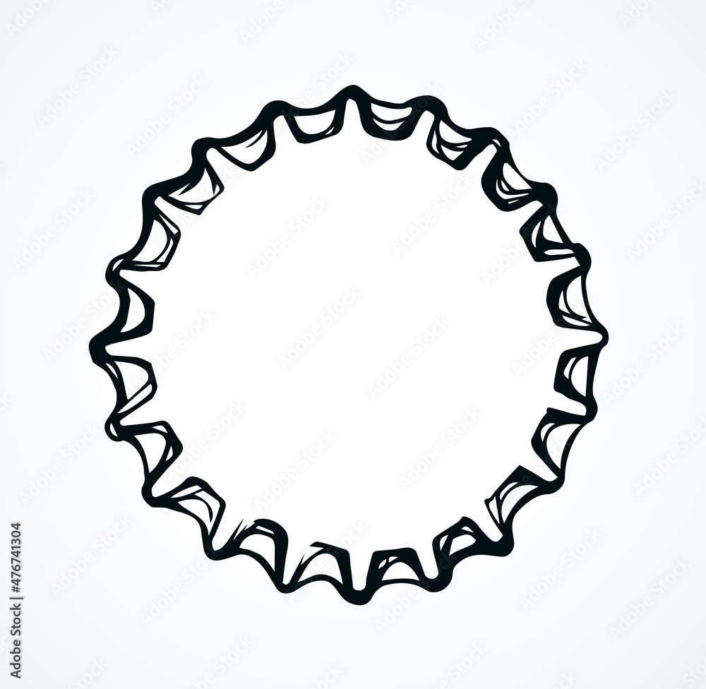 Iron bottle cap. Vector drawing Iron bottle cap. Vector drawing
