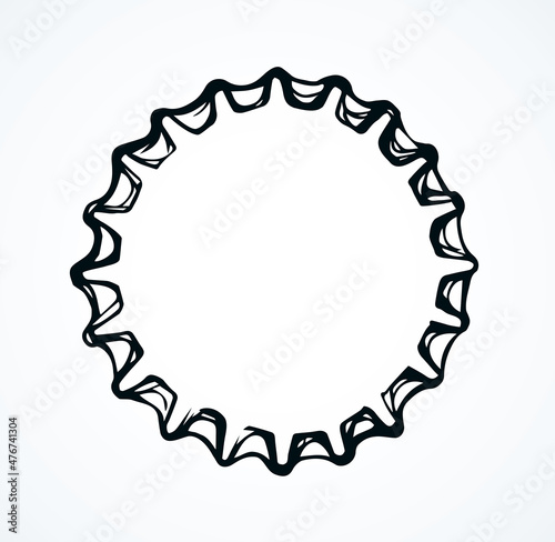Iron bottle cap. Vector drawing