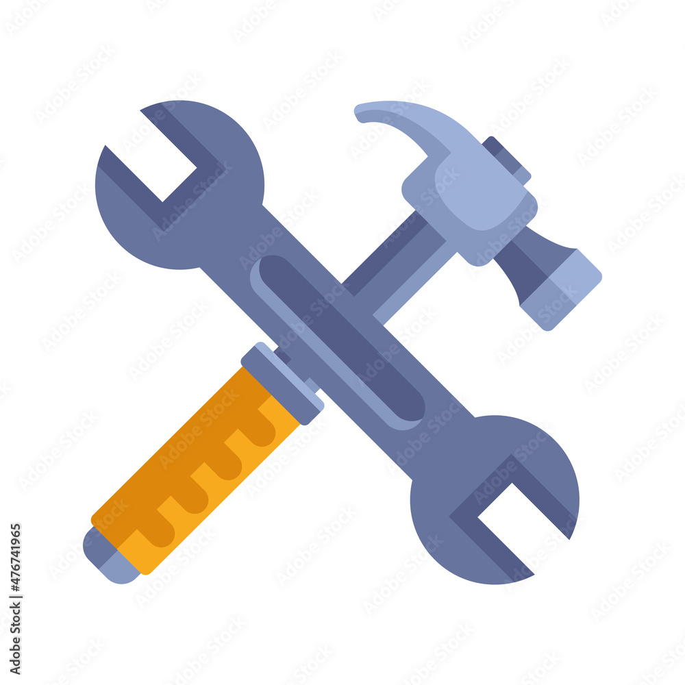 wrench and screwdriver illustration vector wrench and screwdriver illustration vector