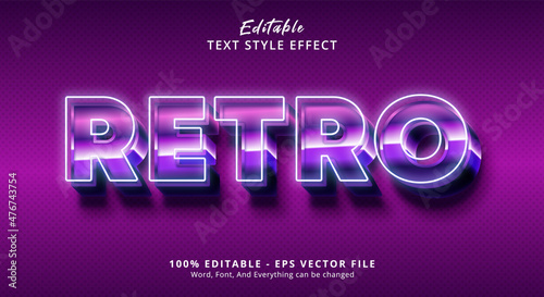Editable text effect, retro 80's style