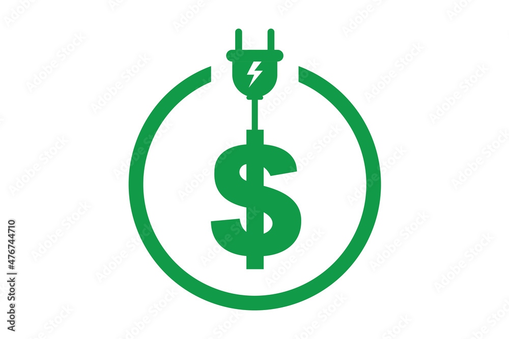 Energy efficiency, cost dollars on white background for website, application, printing, document, poster design, etc. vector EPS10 Energy efficiency, cost dollars on white background for website, application, printing, document, poster design, etc. vector EPS10