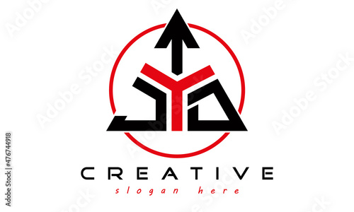 emblem badge with wings JTD letter logo design vector, business logo, icon shape logo, stylish logo template
 photo