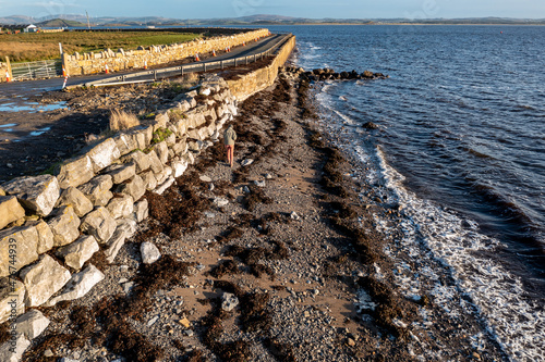 Coastal road next to the Atlantic in Mountcharles in County Donegal - Ireland. photo