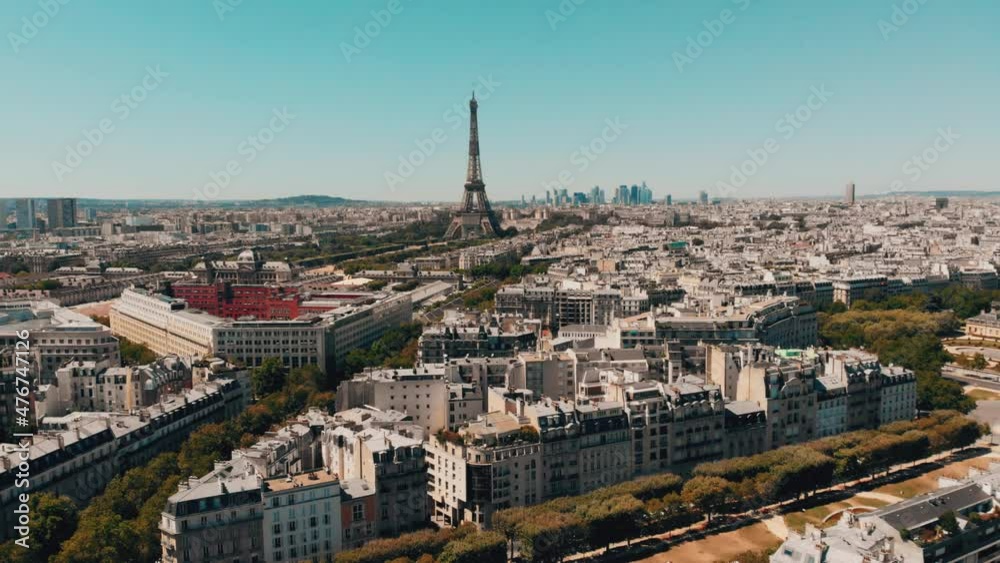 Paris Torre Eiffel vista de drone Paris Torre Eiffel vista de drone