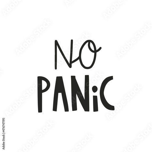 vector cute hand lettering no panic text
