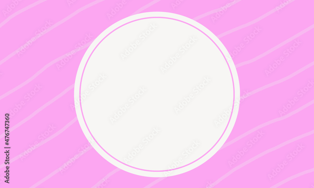 peach background with white waves and circles