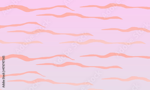 peach color gradient background with wave abstract set