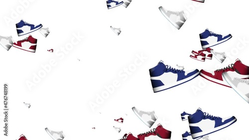 sneakers falling