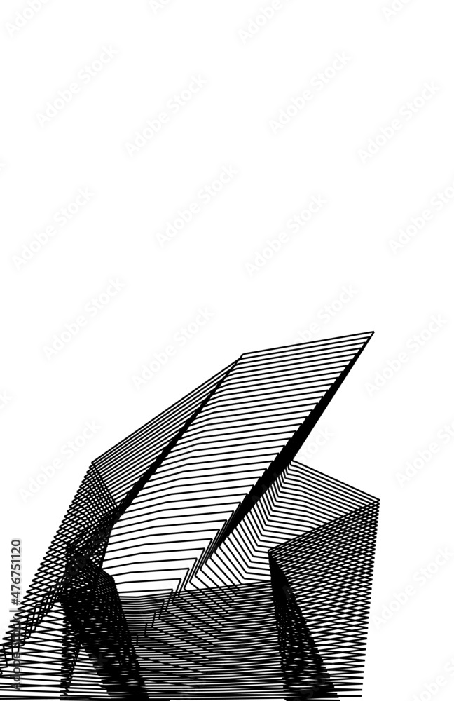 Abstract architectural drawing vector illustration