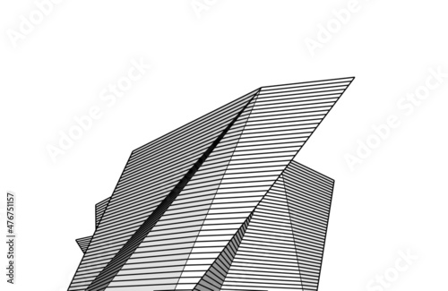 abstract architecture design on white background