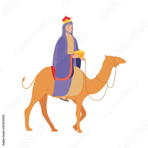 Canvas Print caspar in camel character