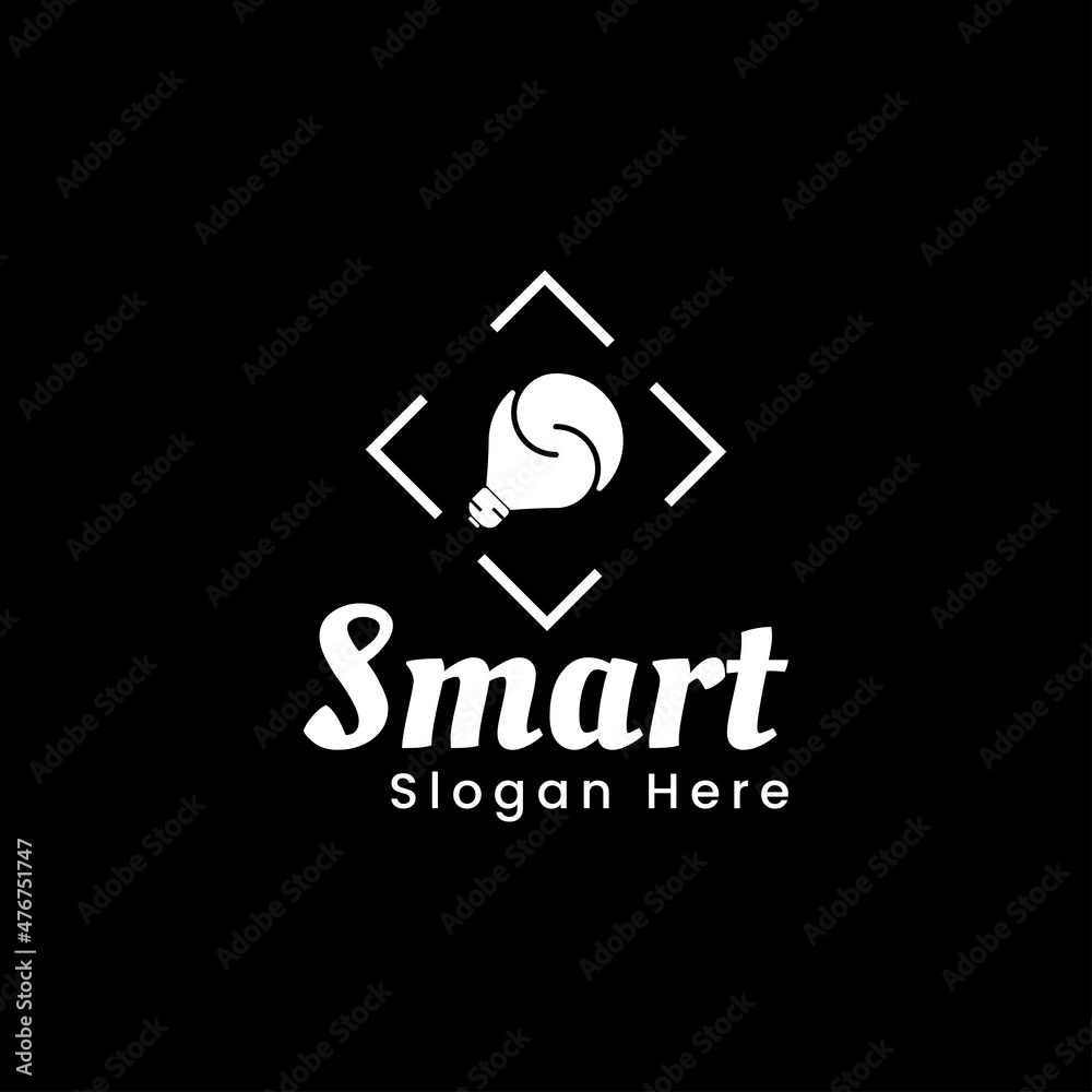 Smart S Letter Bulb Logo Design Smart S Letter Bulb Logo Design