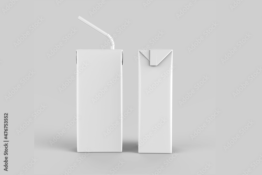 Drinking straw isolated on white 3d rendering Stock Photo by