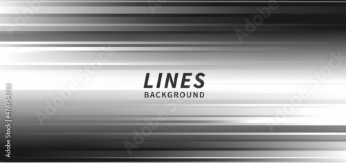 Abstract horizontal light black and white stripe lines background.