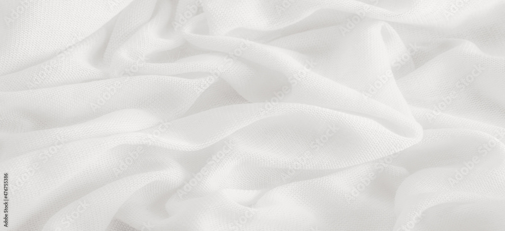 White cloth. abstract background of luxury fabric or liquid silk