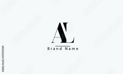 AL LA A L abstract vector logo monogram template