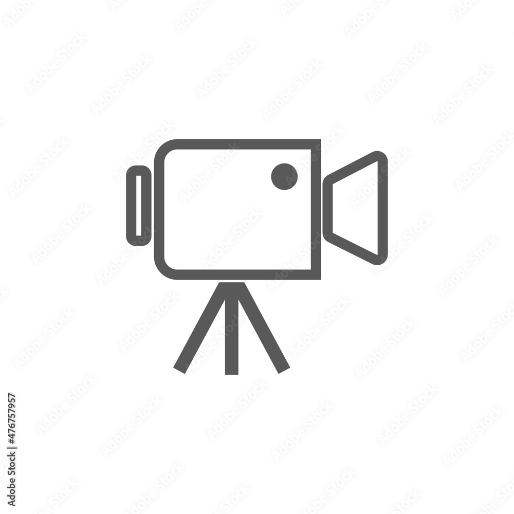 Vector graphic illustration of a simple camera video icon. Great for photography designs, photography contest posters, symbols, signs, etc Vector graphic illustration of a simple camera video icon. Great for photography designs, photography contest posters, symbols, signs, etc
