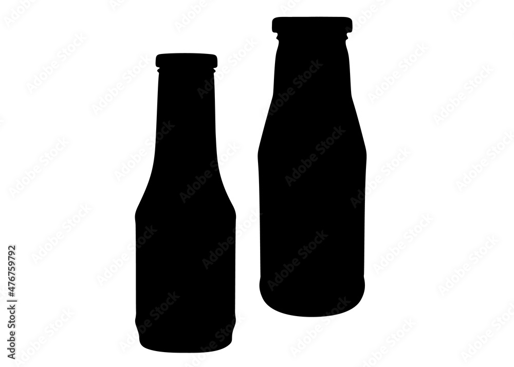 Ketchup in a bottle. Vector image.