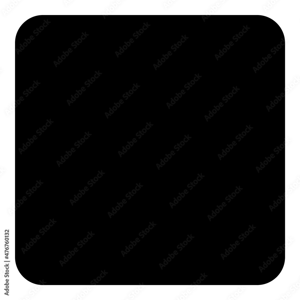 Square Flat Icon Isolated On White Background