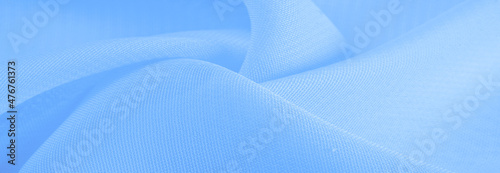 Texture. template. Light blue silk polyester. Background from aq