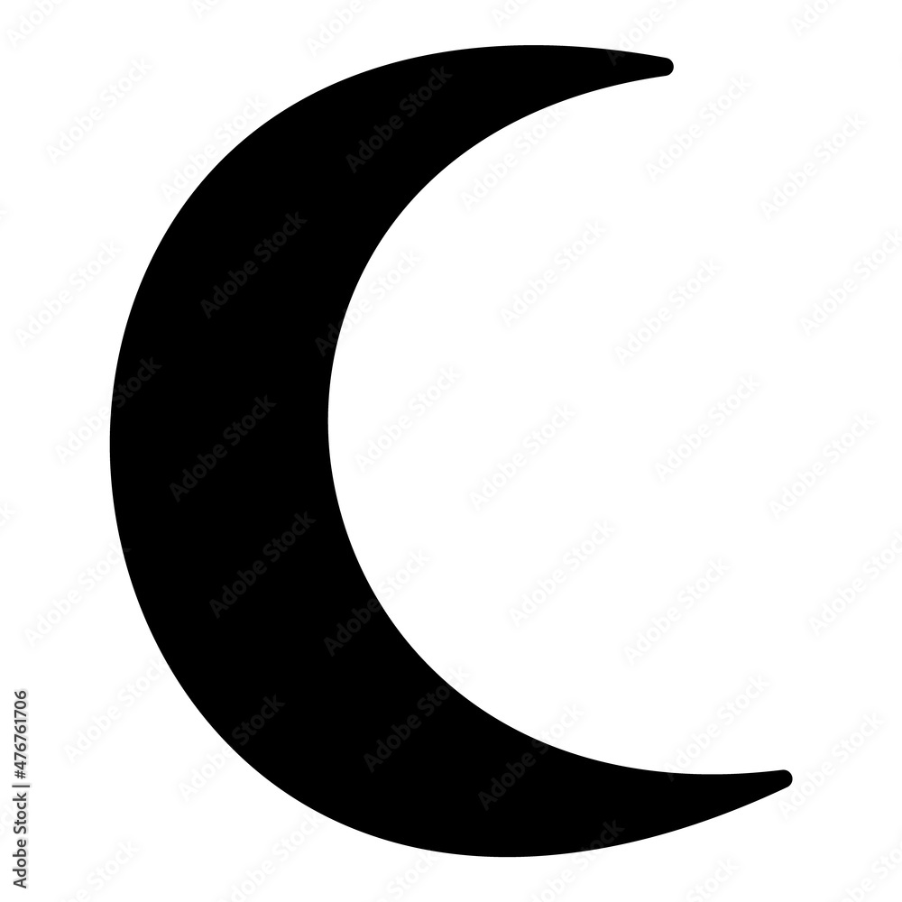 Moon Flat Icon Isolated On White Background Moon Flat Icon Isolated On White Background