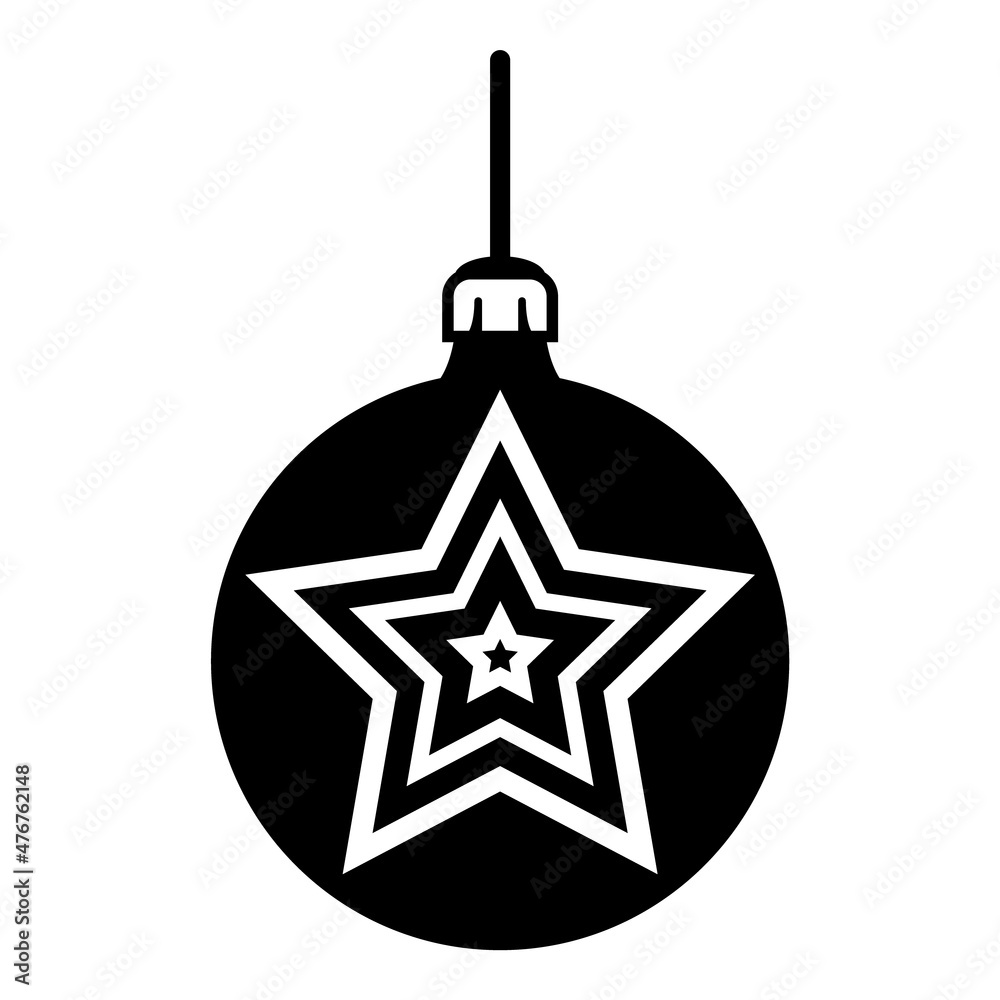 Christmas Tree Decoration Flat Icon Isolated On White Background Christmas Tree Decoration Flat Icon Isolated On White Background