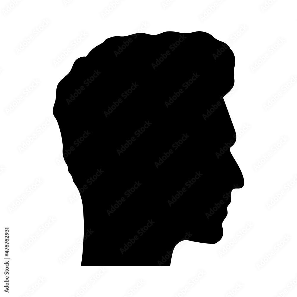 head man profile silhouette