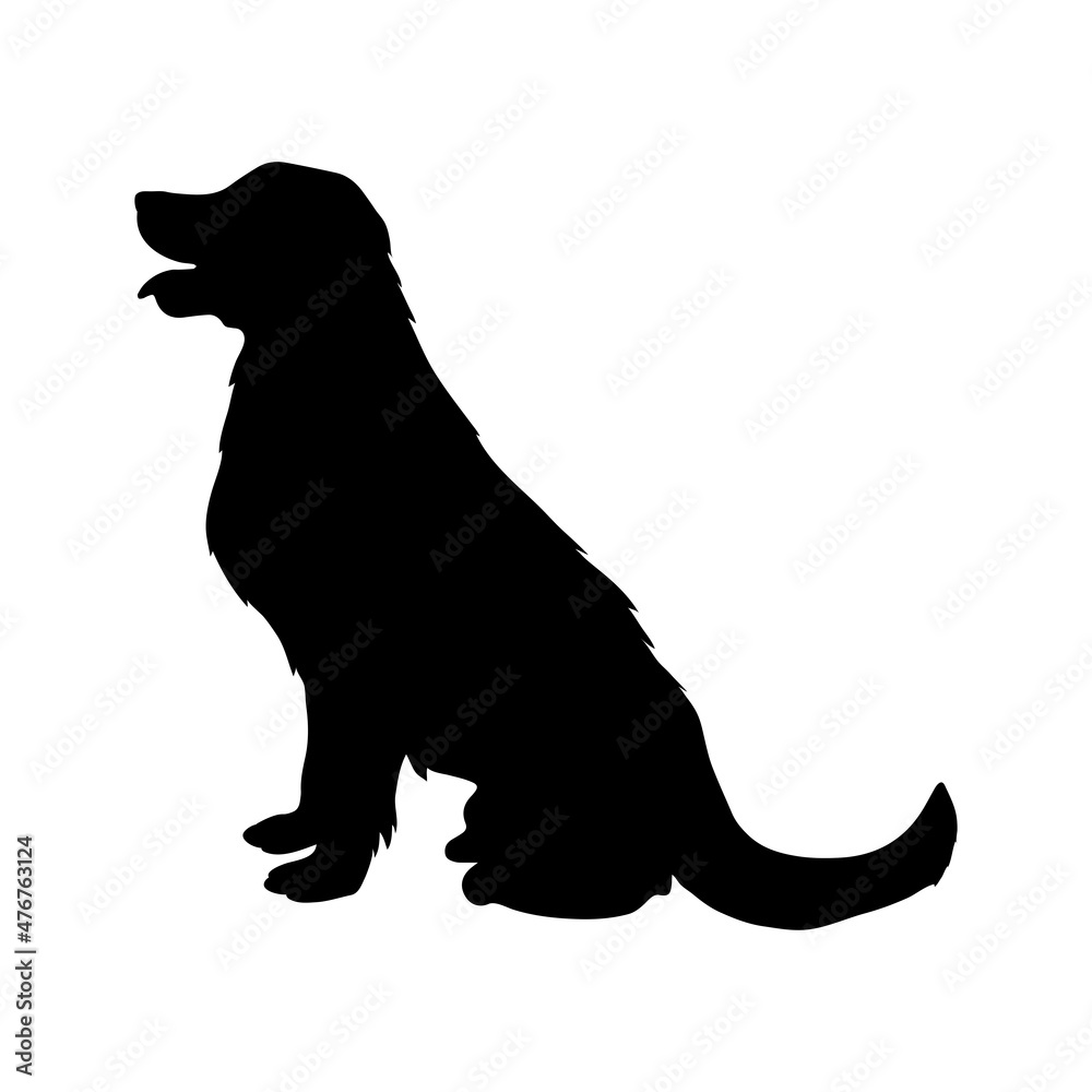 black dog silhouette