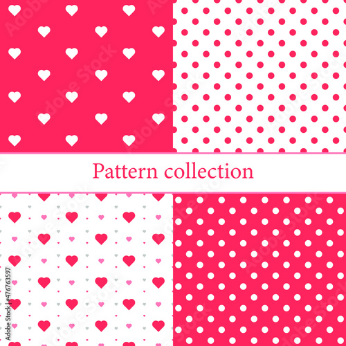 Collection of seamless patterns. Wrapping paper.