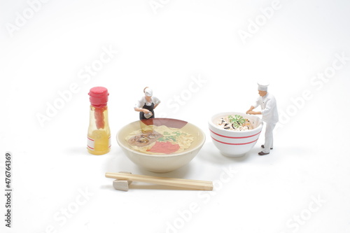 a noodles with the mini figure chef cookong photo