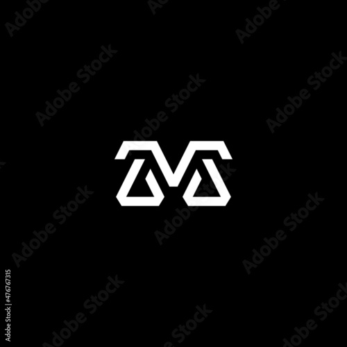 Initial letter M logo vector also has letter V