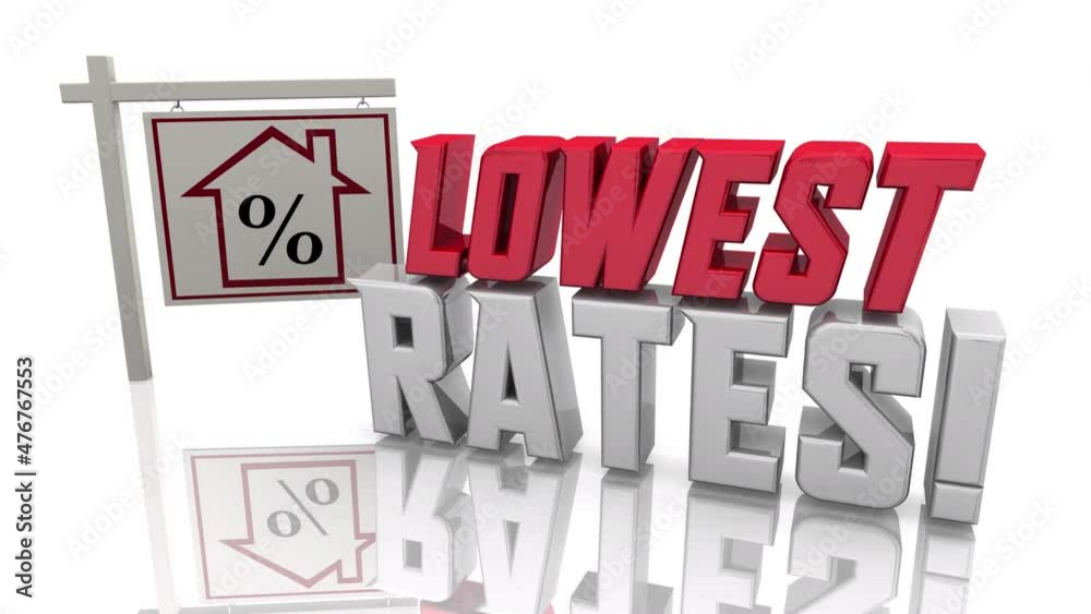 Lowest Rates Apply for Mortgage Loan Interest Payments Home for Sale Sign 3d Animation Lowest Rates Apply for Mortgage Loan Interest Payments Home for Sale Sign 3d Animation
