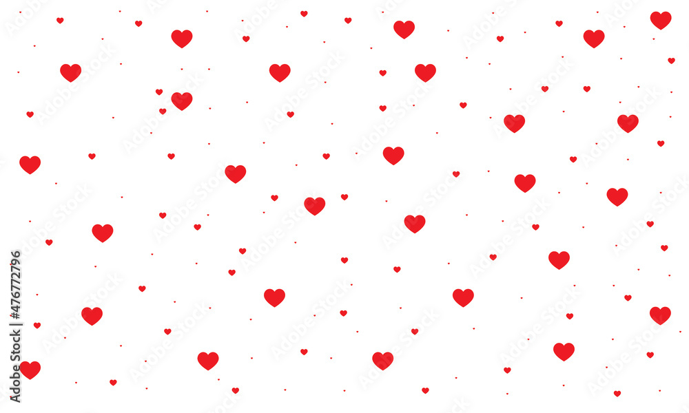 Many red hearts icon background