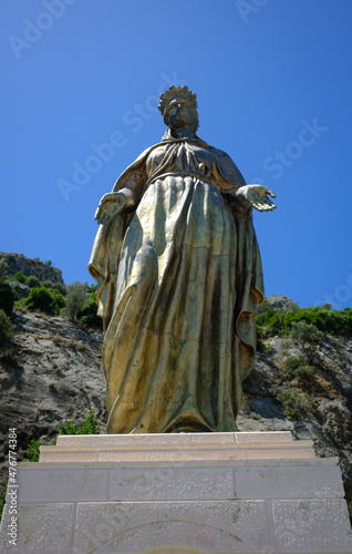 statue of a woman in summer against the sky in turkey