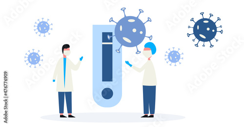 Coronavirus PCR versus Rapid Test concept