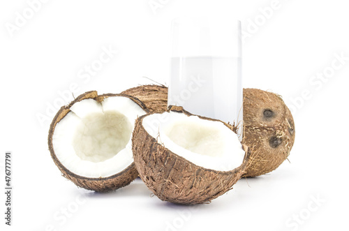 Coconut milk isolated over a white background