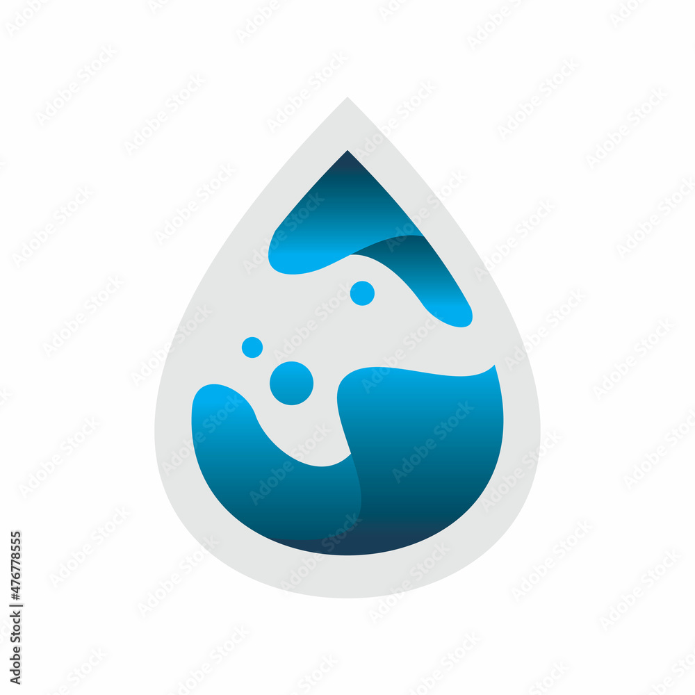 blue water drop fluid logo design blue water drop fluid logo design