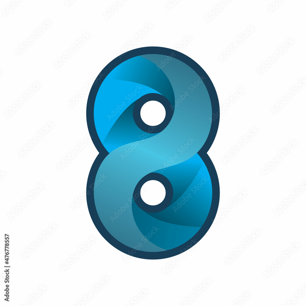 blue color circle eight infinity logo design blue color circle eight infinity logo design