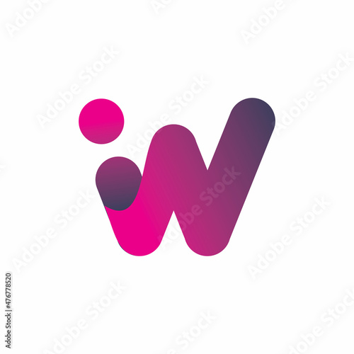 initial w letter logo design