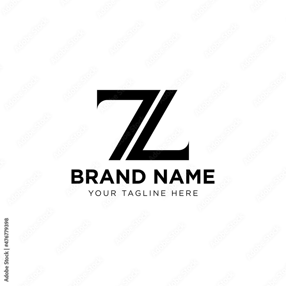 ZL abstract vector logo monogram template ZL abstract vector logo monogram template