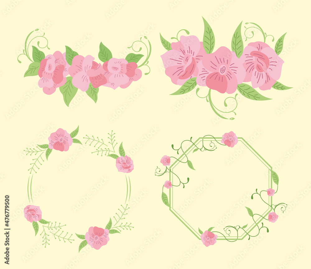 four roses frames icons