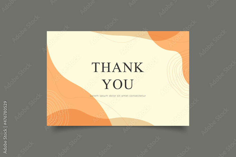 thank you card template abstract background Stock Vector | Adobe Stock