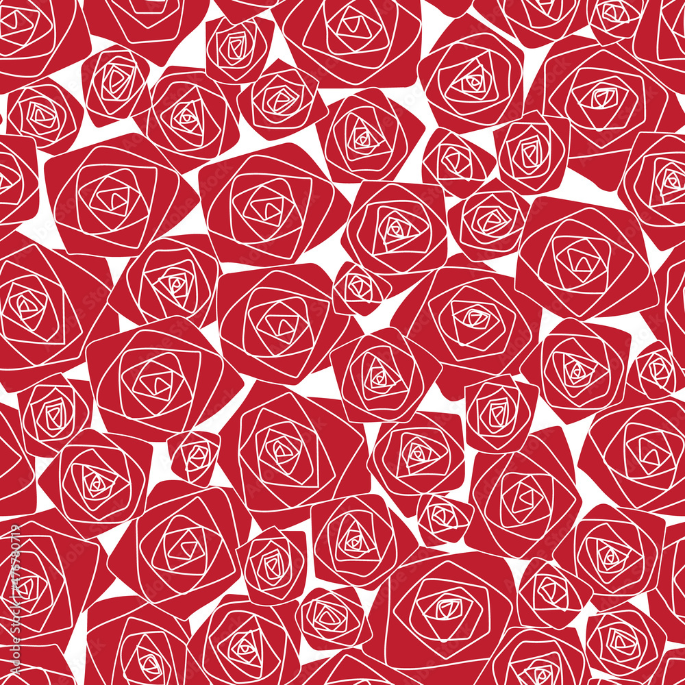 abstract rose design - seamless vector repeat pattern, use it for wrappings, fabric, packaging and other print and design projects abstract rose design - seamless vector repeat pattern, use it for wrappings, fabric, packaging and other print and design projects