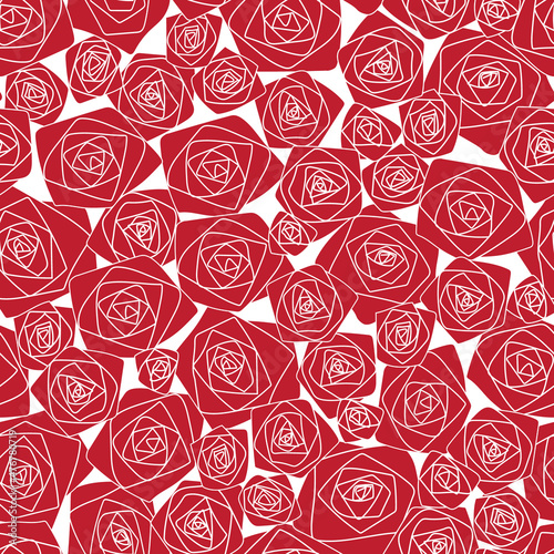 abstract rose design - seamless vector repeat pattern  use it for wrappings  fabric  packaging and other print and design projects