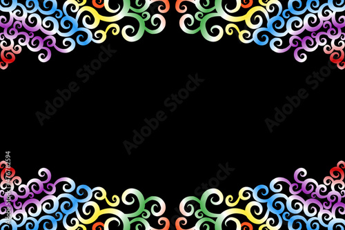 Beautiful colour design OF classic and traditional batik ethnic flower floral and leaf frame for wallpaper background ads or presentation template