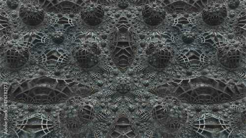 Abstract dark grey 3D fractal background