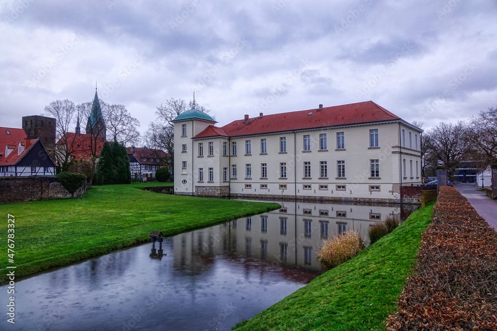 Historisches Wasserschloss und Dorf in Westerholt in Herten