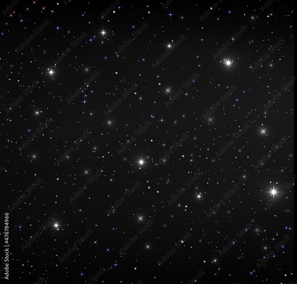 Obraz premium 3d render illustration, Amazing and unique picture of starry sky